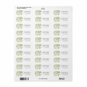 Retouradres wit Daisy Baby shower Etiket (Full Sheet)