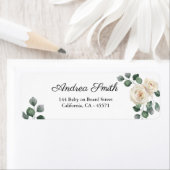 Retouradres wit en groen Roos Etiket (Insitu)