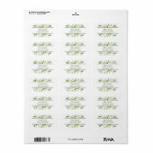 Retouradres Witte Hortensia's 85e Verjaardag Etiket (Full Sheet)