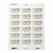 Retouradres witte Hydrangea Bloem Etiket (Full Sheet)