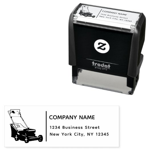 Retouradres Zakelijk grasmaaien tuinman gras Zelfinktende Stempel (In situ)