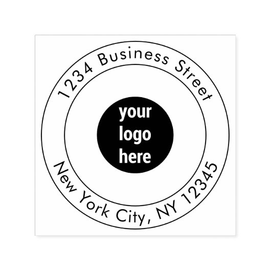 Retouradres Zakelijke Logo Elegant Modern Zelfinktende Stempel (Design)