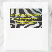 Retouradres zebraprint rechthoekige sticker (Tas)