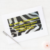 Retouradres zebraprint rechthoekige sticker (Envelop)
