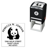 Retouradres Zelfinkt stempel voor Panda liefhebber (In situ)