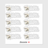 Retouradres Zuidelijke Magnolia-vormige stickers (Vel)