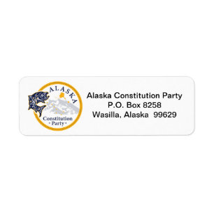 Retouradreslabel, Alaska Constitution Party Etiket