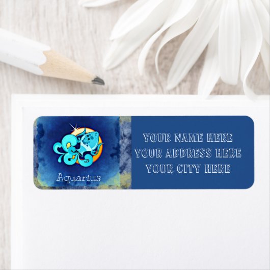Retouradreslabel Aquarius Etiket (Insitu)