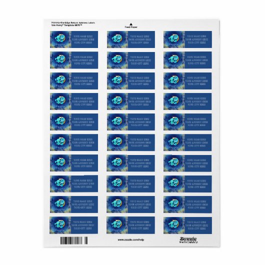 Retouradreslabel Aquarius Etiket (Full Sheet)