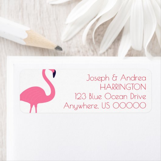 Retouradreslabel bijna flamingo wit etiket (Insitu)