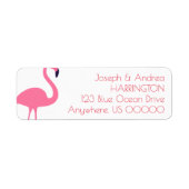 Retouradreslabel bijna flamingo wit etiket (Voorkant)