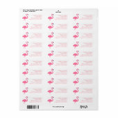 Retouradreslabel bijna flamingo wit etiket (Full Sheet)