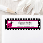 Retouradreslabel Black Spring Time Lady Bug Etiket (Insitu)