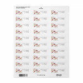Retouradreslabel bloemmotief etiket (Full Sheet)