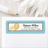 Retouradreslabel Blue Oerwoud Lion Etiket (Insitu)