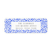 Retouradreslabel Bright Blue Dashing Etiket (Voorkant)