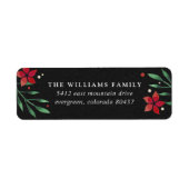 Retouradreslabel Bright Boughs Holiday Etiket (Voorkant)