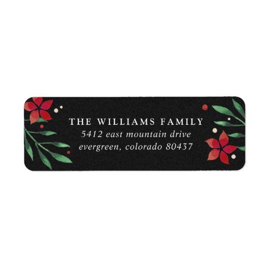 Retouradreslabel Bright Boughs Holiday Etiket (Voorkant)