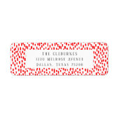 Retouradreslabel Bright Red Dashing Etiket (Voorkant)