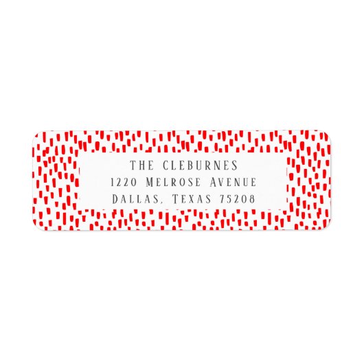 Retouradreslabel Bright Red Dashing Etiket (Voorkant)