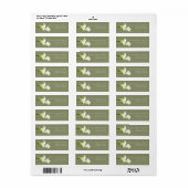 Retouradreslabel Calla Lilies bruidsfeest. Etiket (Full Sheet)