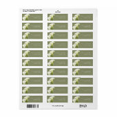 Retouradreslabel Calla Lilies Huwelijk. Etiket (Full Sheet)
