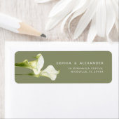 Retouradreslabel Calla Lilies Huwelijk. Etiket (Insitu)