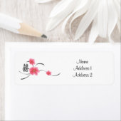 Retouradreslabel Cherry Blossom Double Happine Etiket (Insitu)