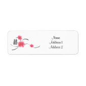 Retouradreslabel Cherry Blossom Double Happine Etiket (Voorkant)