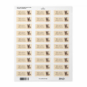 Retouradreslabel Duitse Herdershond Etiket (Full Sheet)