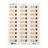 Retouradreslabel Duitse Herdershond Etiket (Full Sheet)