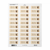 Retouradreslabel Duitse Herdershond Etiket (Full Sheet)