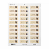 Retouradreslabel Duitse Herdershond Etiket (Full Sheet)