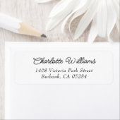 Retouradreslabel Elegant Schrift Etiket (Insitu)