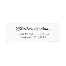Retouradreslabel Elegant Schrift Etiket