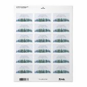 Retouradreslabel | Elegant Waterverf Bos Etiket (Full Sheet)