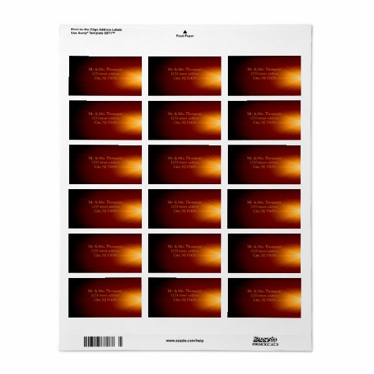Retouradreslabel Etiket (Full Sheet)