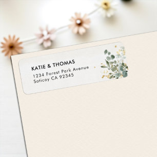 Retouradreslabel Eucalyptus Elegant Groen Etiket