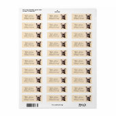 Retouradreslabel Franse Bulldog Etiket (Full Sheet)