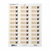 Retouradreslabel Franse Bulldog Etiket (Full Sheet)