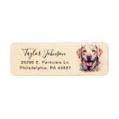 Retouradreslabel Gele Lab Etiket (Voorkant)