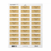 Retouradreslabel | Goud Etiket (Full Sheet)