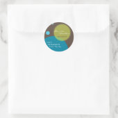RETOURADRESLABEL :: grote stippen 1 Ronde Sticker (Tas)
