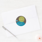 RETOURADRESLABEL :: grote stippen 1 Ronde Sticker (Envelop)