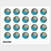 RETOURADRESLABEL :: grote stippen 5 Ronde Sticker (Vel)