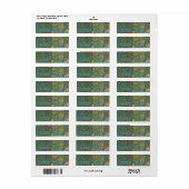 Retouradreslabel: GUSTAV KLIMT: BOERDERIJ GARDEN Etiket (Full Sheet)