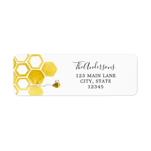 Retouradreslabel honingbijen etiket (Voorkant)
