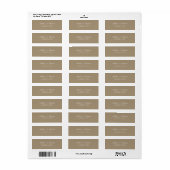 Retouradreslabel Huwelijk. Etiket (Full Sheet)