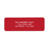 Retouradreslabel in Berry Etiket (Voorkant)