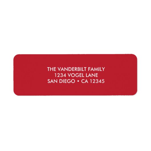 Retouradreslabel in Berry Etiket (Voorkant)